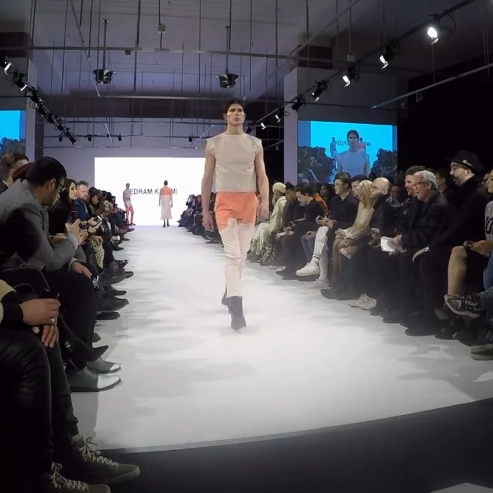 Pedram Karimi Montral Fashion Designer Runway Pants Mod Retro Colorblock